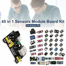 Modules de capteurs 45 en 1 Kit de démarrage pour Arduino, mieux que le Kit de capteur 37in1 Kit de capteur 37 en 1(China)