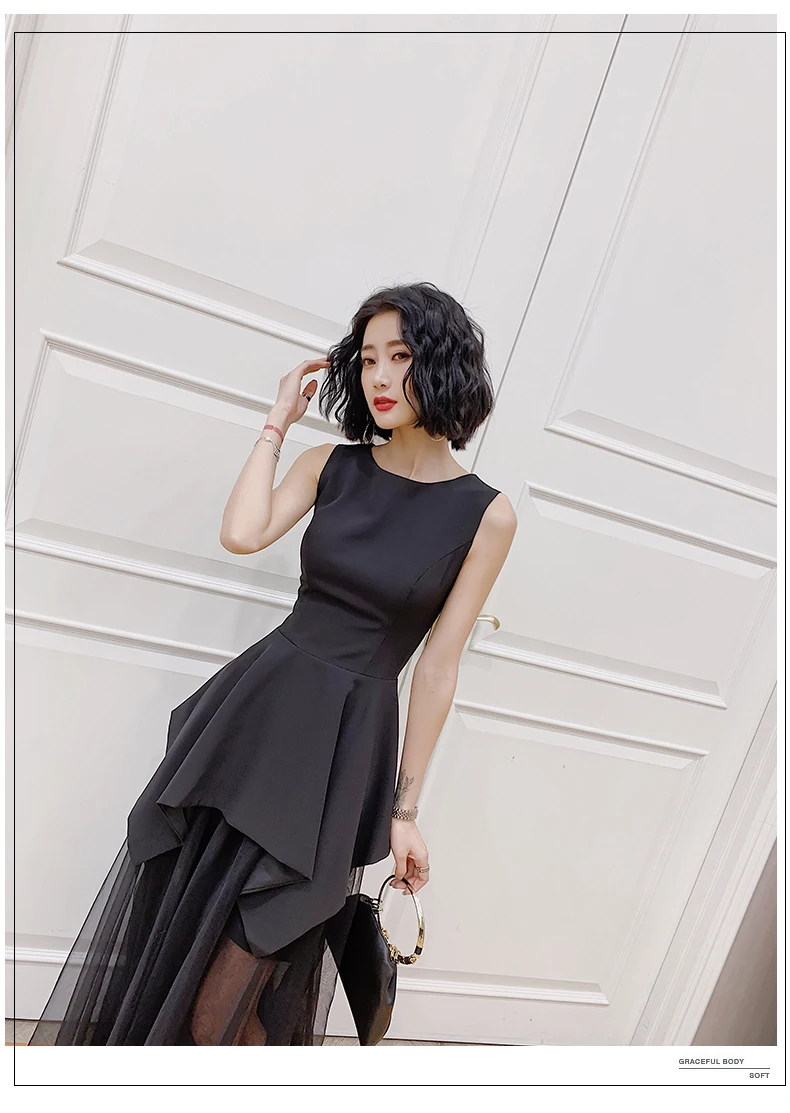 Mingli Tengda черные платья для невесты Soocp шеи дизайн Bridemaid платье для свадебной вечеринки Vestido Longo Robe De Gala Soiree