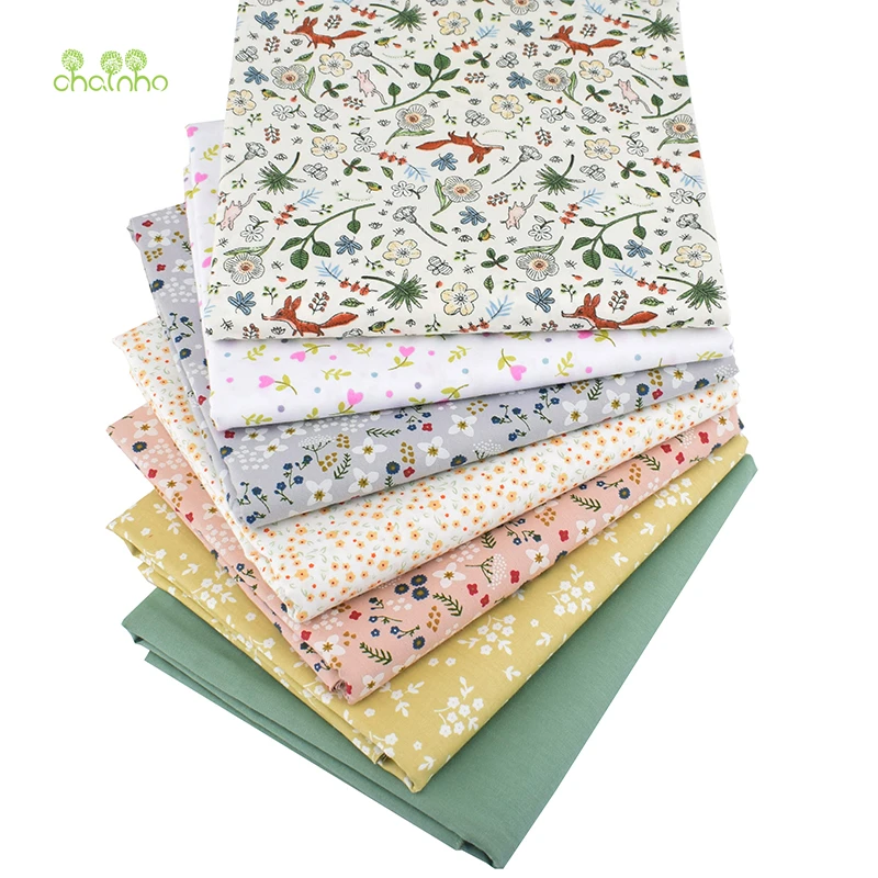 Chainho, Цветочная серия, саржевая хлопковая ткань с принтом, Лоскутная Одежда для рукоделия, швейная стеганая одежда для малышей и детей, материал постельного белья