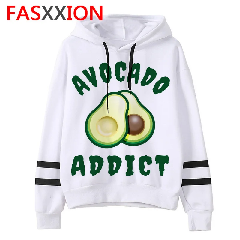 Авокадо Женская/Мужская толстовка kawaii Мультфильм ulzzang Графический свитер негабаритных с капюшоном уличная Корейская стильная винтажная одежда