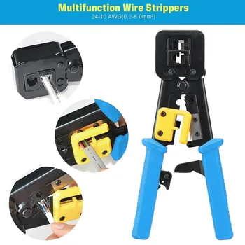 

Hot RJ45 Networks Pliers Crimp Tool Multi-Function Cable Cutter Piercing Crystal Heads Pliers PLD
