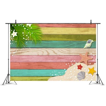 

Cartoon Beach Plank Theme Party Backdrops Wedding Baby Shower Kids Birthday Party Decoration Poster Photography Background Props