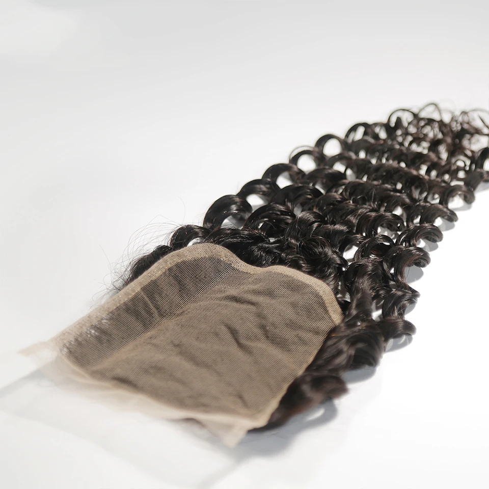 Frontal e Fechamento do Cabelo Humano para Preto Pré-arrancado com o Cabelo do Bebê Transparente Profunda Onda 100% Remy Cabelo Humano hd 13x4 6 Cheap Apliques de cabelo