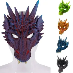 Dinosaur World Mask With Opening Jaw Tyrannosaurus Rex Halloween Cosplay Costume Kids Party Carnival Props Full Head Helmet M897