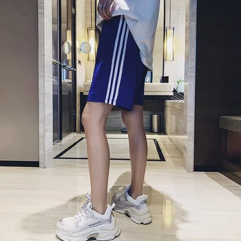 

2020 women's summer loose ins wear running casual high waist straight five-point pants 974