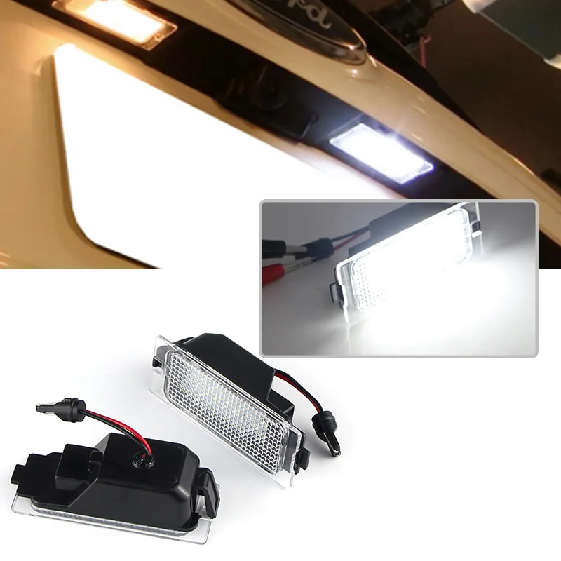 2Pcs Error Free Car LED License Number Plate Light Lamps For Ford Edge 2007-2014 Escape 2008-2012 Mercury Mariner 2007-20