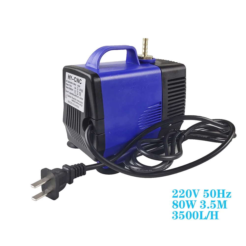 

Вход 220V Погружной насос 80 Вт 3,5 м 3500L/ч IPX8 подходит для CO2 лазерный гравировальный станок машина для резки