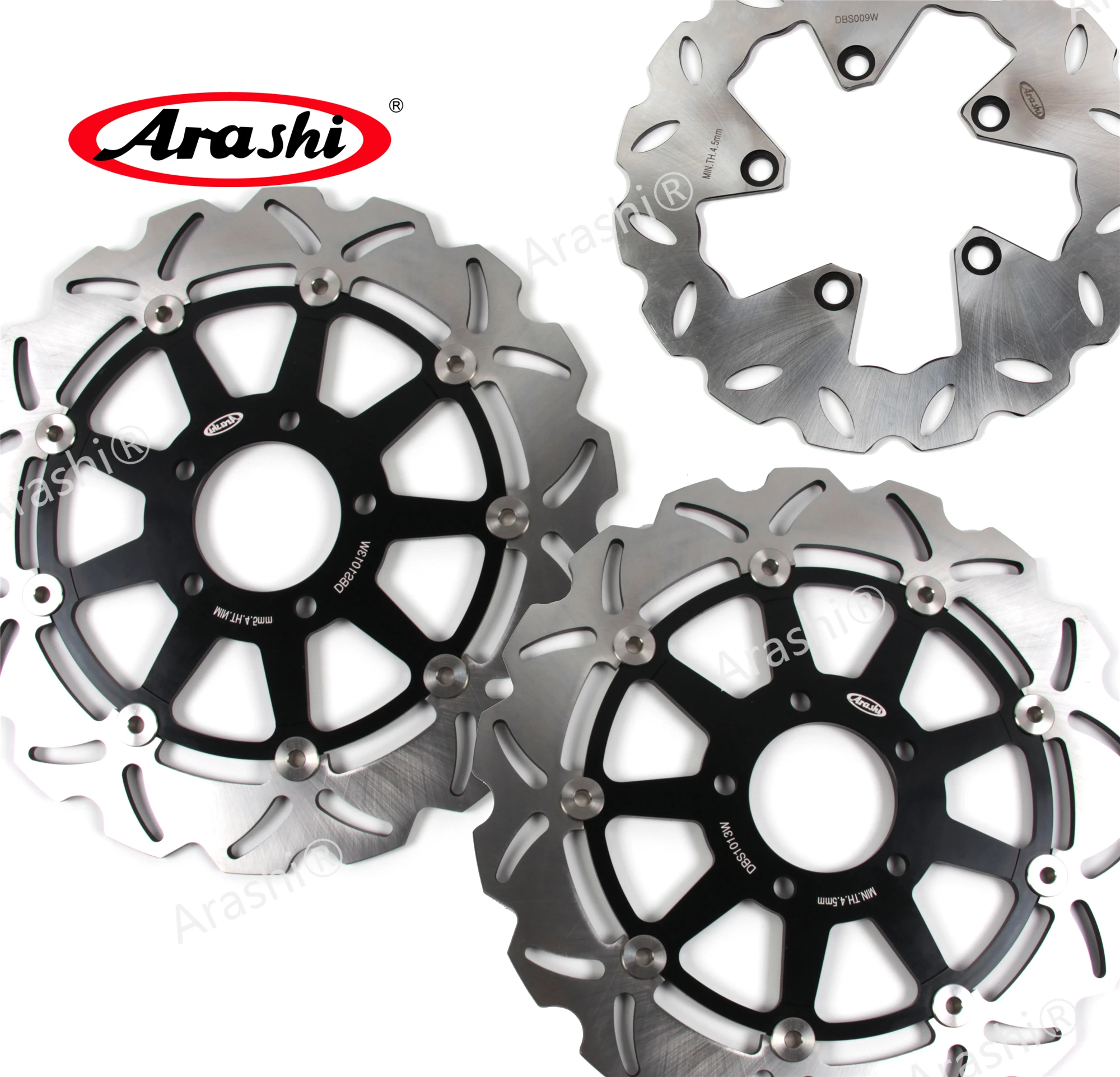 

ARASHI Front Rear Brake Disc Rotors For SUZUKI HAYABUSA GSX R 1300 GSXR1300 1999 2000 2001 2002 2003 2004 2005 2006 2007