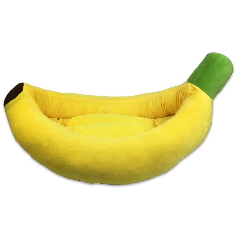 Creative design imitating banana shape cotton bed nest nest pet pad cotton nest cat litter medium and large dog removable dog pa
