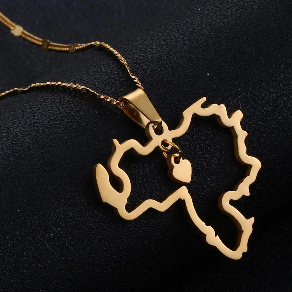 Модное ожерелье с подвеской из нержавеющей стали картой Венесуэлы ювелирные