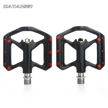 

Lightweight Carbon Fiber Platform Pedals UltraLight Bike Pedals Titanium Axle Three Bearing MTB Road Bike Bicycle Pedals