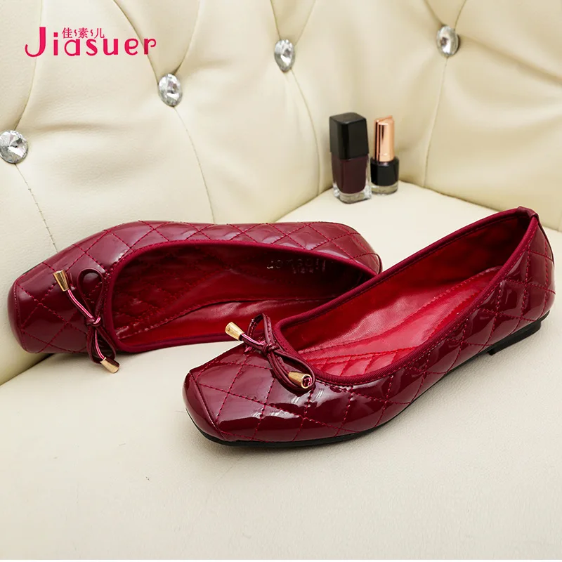 

Bow Soft-Sole Shoes Women Flat Versatile 2019 Korean-style Square Head Slip-on Students Lazy Comfortable Shallow Mouth Shoes