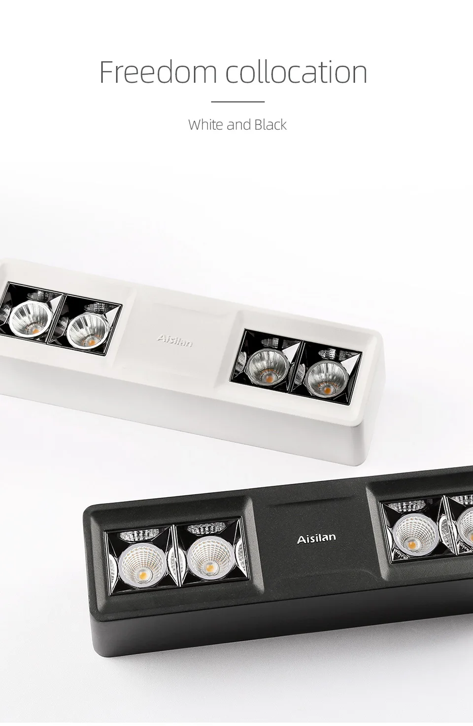 Aisilan LED surface mounted downlight ceiling spot it light living room corridor simple bedroom Nordic grille light