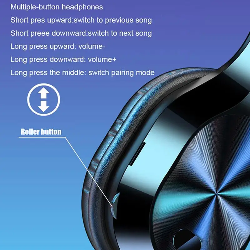 Folding Gaming Headset Stereo Wireless Bluetooth 5 0 Surround Sound Headphones with Noise Cancelling For Laptop Mobile Phone