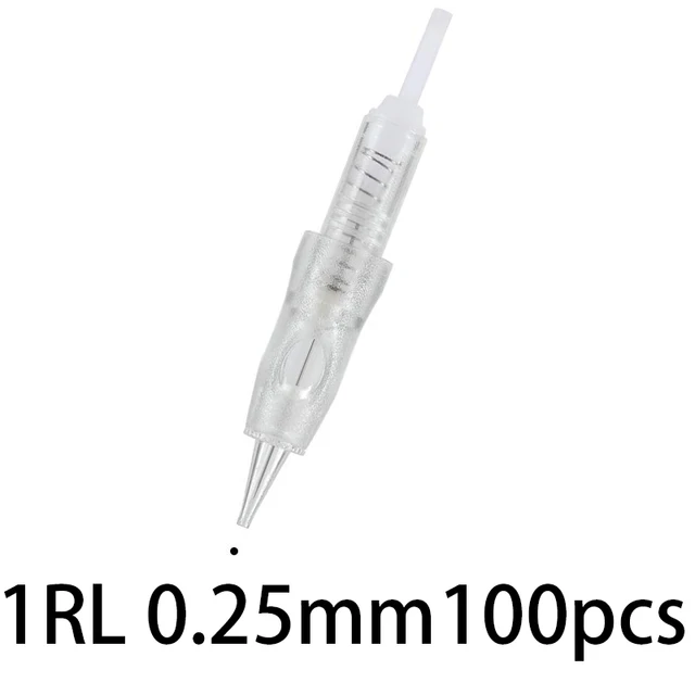 Professional Permanent Makeup Machine Tattoo Gun Eyebrow PMU Machine Pen For Up Eyebrows Eyeliner Lip Microblading Makeup Kit 1RL 0.25mm 100pcs