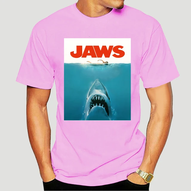 Jaws Mens Jaws Poster Kaus Hitam 4548D 