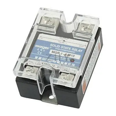 

AC to AC Clear Cover Single Phase Solid State Relay 70-280V 240-280V 10A