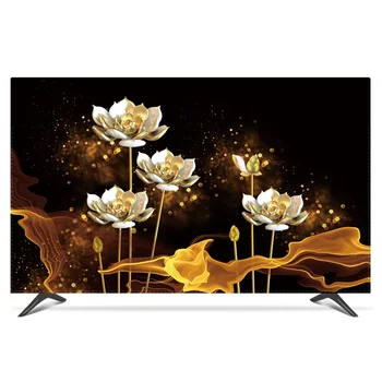 

Custom 19" - 80" 22 inch 75 inch Decorative Hood Cover for Screen LCD TV PC Landscape Fire Lily Lotus Waterproof Black