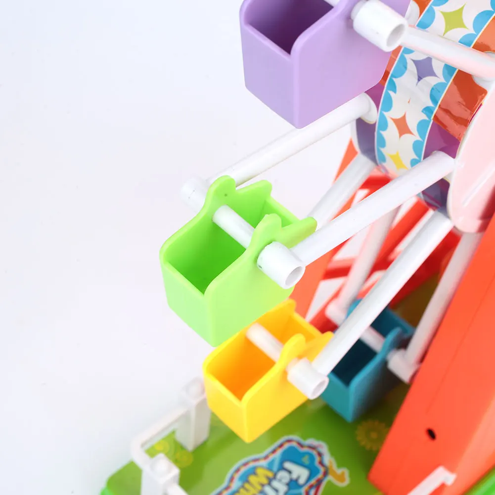 Светильник колесо обозрения Красивая игрушечная колесо обозрения подарок многоцветный музыка колесо обозрения забавная модель образование пластик Прямая поставка