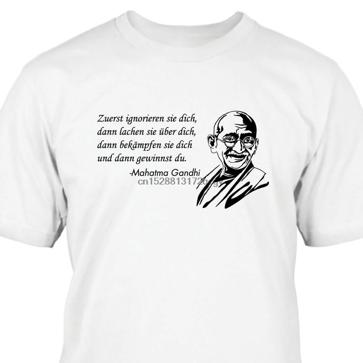 2019 New Cool Cotton Man T-shirt Best Sleling Design Free Shipping Mahatma Gandhi T-Shirt | Мужская одежда