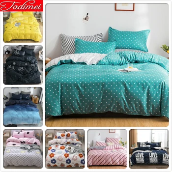 

Green Polka Dot Pattern Duvet Covet Sheet Pillowcase Bedding Set Adult Kids Soft Cotton Bed Linen Single Queen King Size 150x200
