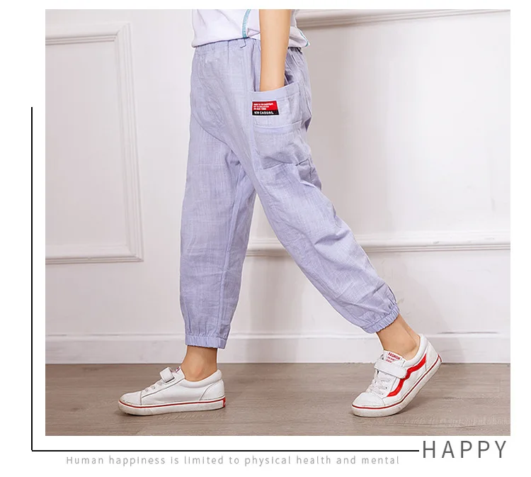 BOY'S Pants Summer Wear Children Anti Mosquito Pants Thin Childrenswear Middle And Large CHILDREN'S Trousers Fashion Loose