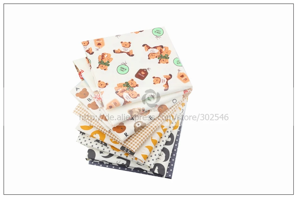 Shuangshuo мультфильм хлопок Tissus ткань Лоскутная Ткань для вышивания кукол пучки ткань для пошива куклы салфетки 40*50 см 8 шт./лот