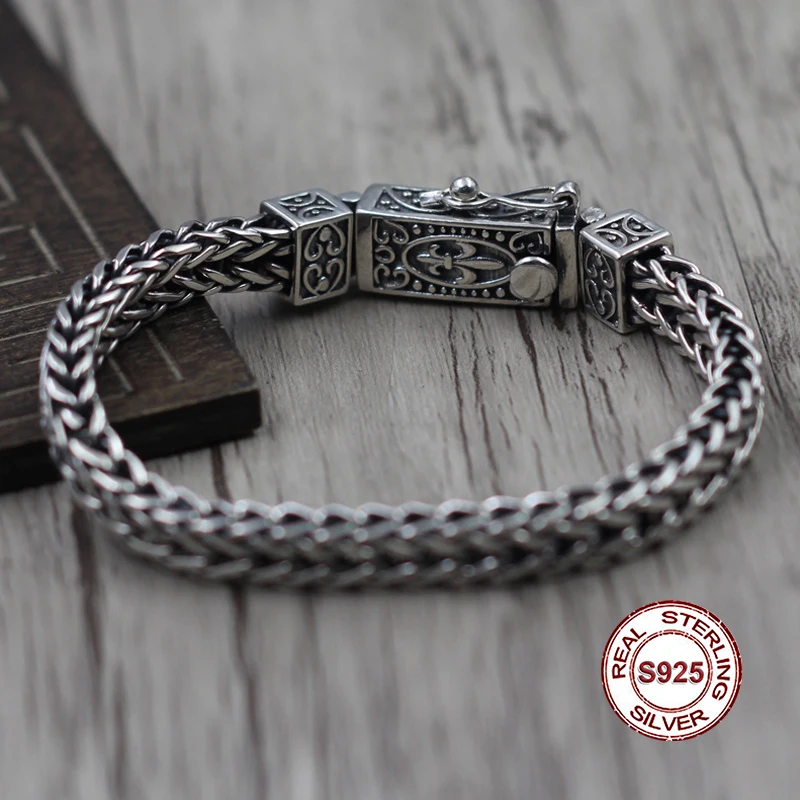 S925 мужской браслет из стерлингового серебра Ретро ювелирные изделия классическая форма якоря шаблон благородный лаконичный отправить подарок любви