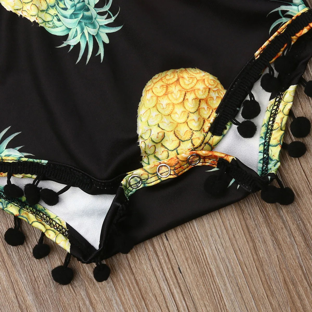 США сток DE Kleinkind-Baby-Ananas-langyarmlige комбинезон-Spielanzug-Stirnband-Kleidung 2 шт