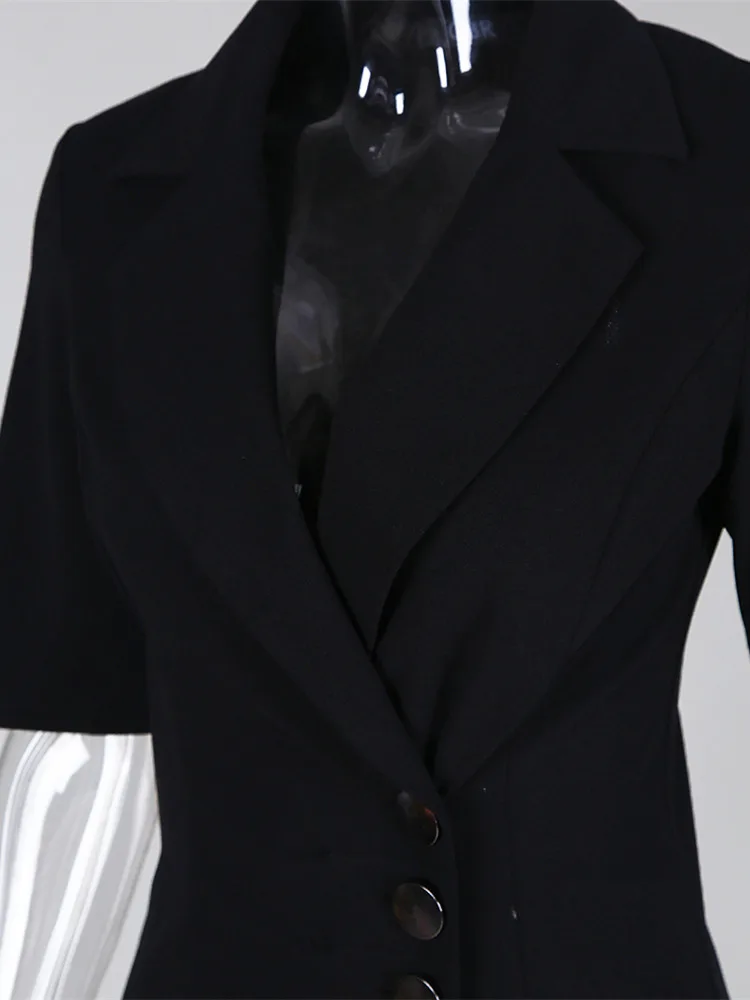 Ruched Detail однобортное Повседневное платье осеннее женское элегантное офисное стильное OL облегающее платье женское облегающее мини-платье