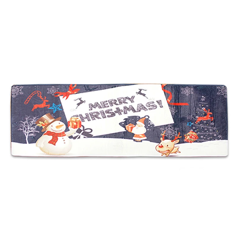 KIWARM, мягкий фланелевый коврик для пола, рождественский стиль, 60x180 см, противоскользящий ковер для кухни, ванной комнаты, крыльца, коврик для дома, коврик для туалета