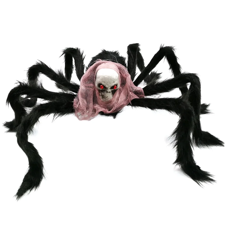 

Bar Halloween Decoration Party Festival Props Scary Flower Face Design Home Animal Model Toy Simulation Kids Skull Plush Spider