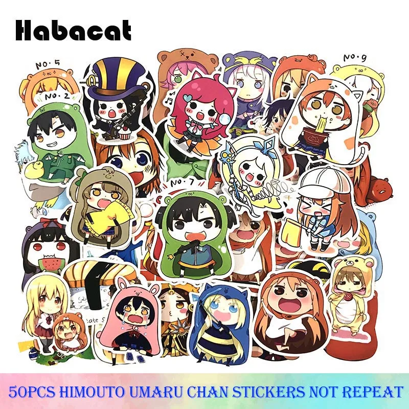 50 шт./упак. Himouto ботинки для костюмированной вечеринки для косплея Умару-тян»; наклейки аниме наклейки для мотоцикла Чемодан ноутбук велосипед скейтборд домашнего декора