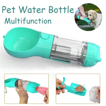 

Portable Pet Dog Water Bottle Multifunction Pet Feeder With Poop Shovel Cat Puppy Travel Dispenser Drinking Bowl Accessories Pet