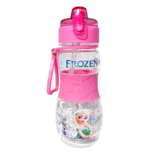 Disney Kids Water Sippy Cup Creative Cartoon Frozen Cars Marvel Spiderman  Baby Feeding Cups with Straws Outdoor Portable Bottles