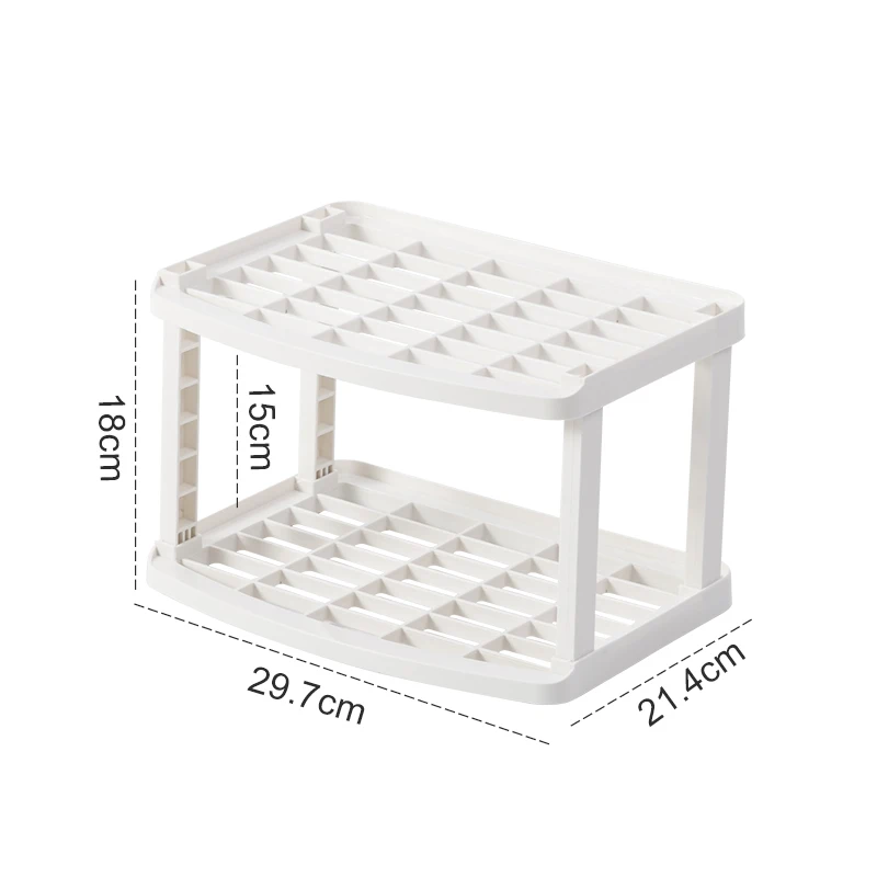 White 2 layer BNBS полка для ванной комнаты, органайзер, полки для хранения в ванной, аксессуары для туалетных принадлежностей, косметический пластиковый стеллаж для хранения - Цвет: White 2 layer