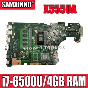 

AKEMY X555UA original mainboard For Asus X555UJ X555UF X555UQ X555UB X555U F555U A555U K555U 4GB RAM i7-6500U Laptop motherboard
