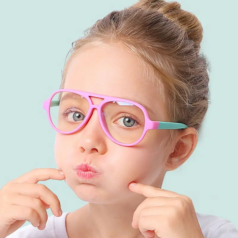 

Children High-definition Anti-blue Light Goggles Silicone Material Men And Women Flat Mirror Blue Light Blocking Glasses