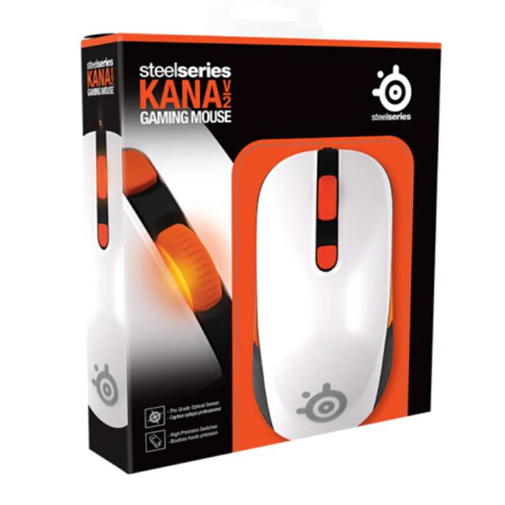 Оригинальная SteelSeries Kana V2 мышь оптическая игровая мышь и мыши гоночная ядро профессиональная оптическая компьютерная мышь-белый