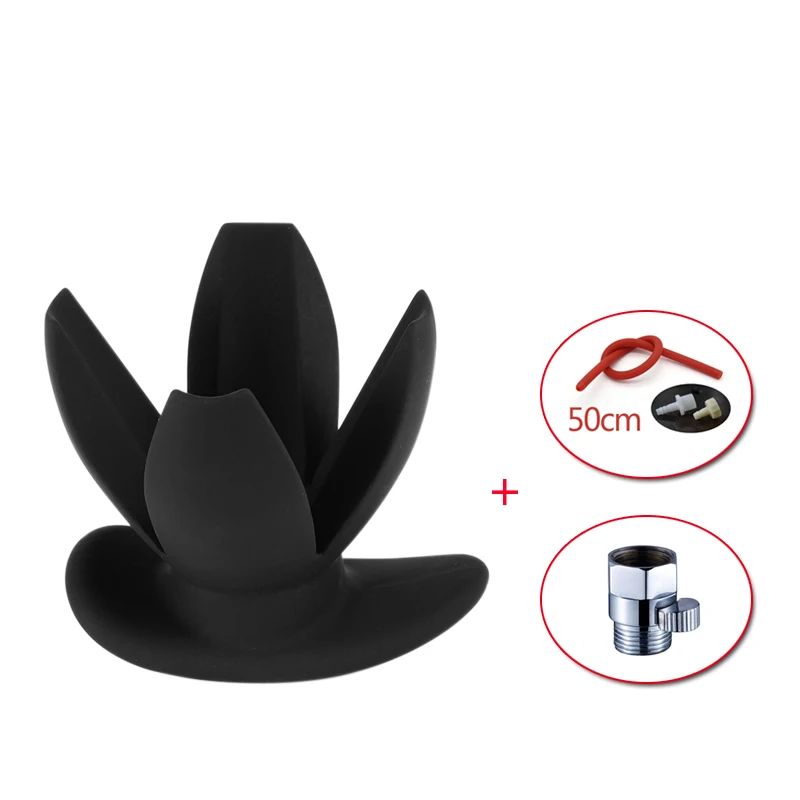 black set3 Modun Силиконовый анальный Dilatador анальный гей Чистка биде туалет клизма расширение анус увеличить Ducha анал душ Анальный Клизма Душ - Цвет: black set3
