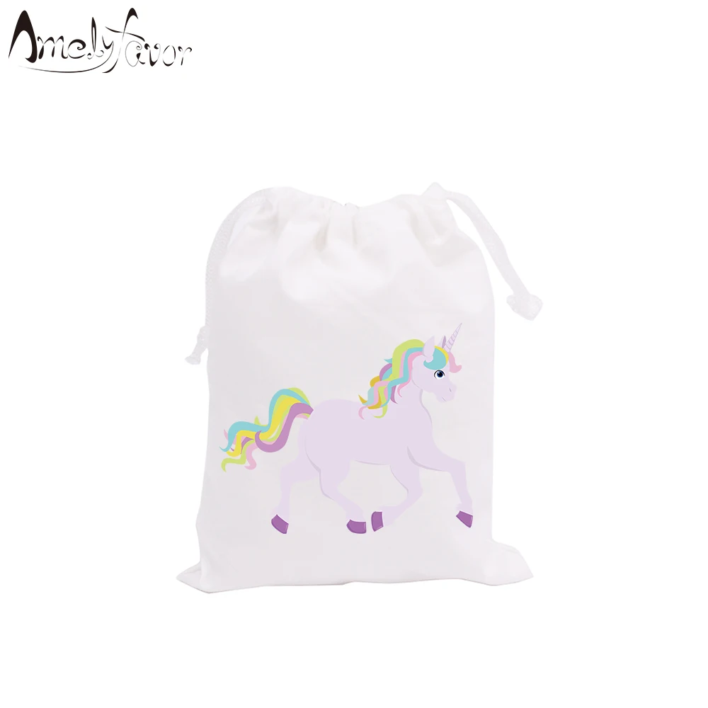 Сумки с единорогом для вечеринки Подарочные конфет сумки на день рождения