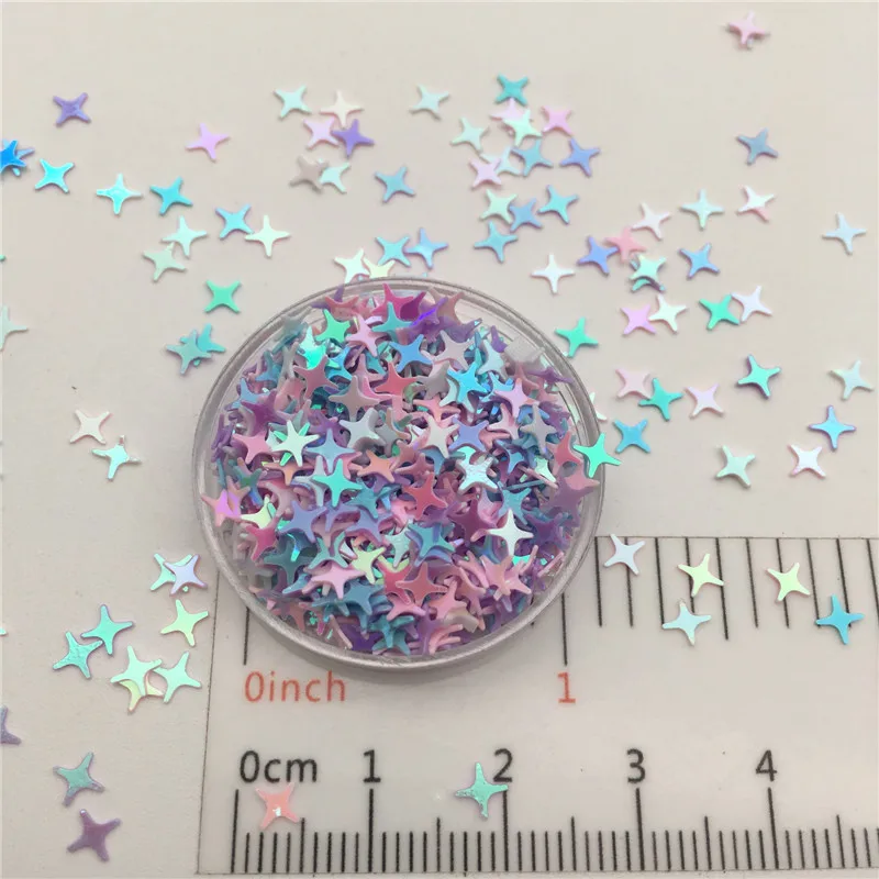 30g/Lot 5mm Cross Star Loose Sequins Glitter Paillettes For DIY Nail Craft,Slime Making, Wedding Decoration confetti Wholesale