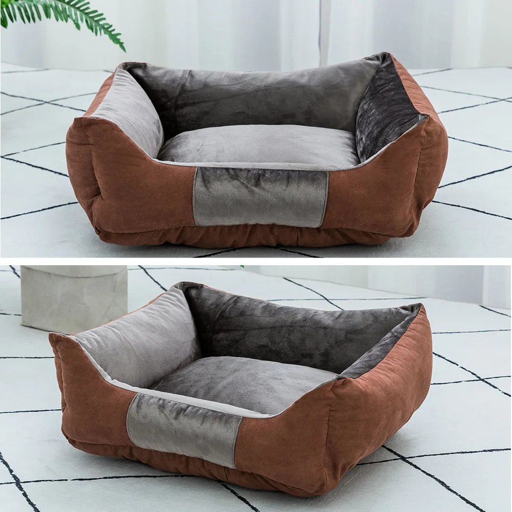 S/M/L/XL Pet Bed Soft Pet Bed Warming Puppy Bed House Soft Material Nest Dog Baskets Winter Warm Kennel For Cat Puppy Supplies