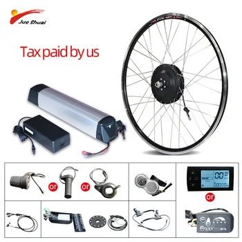 

Electric Bike Conversion Kit 36V 500W eBike Kit 36V10AH Water Bottle Battery Front/Rear Brushless Hub motor LCD/LED Display