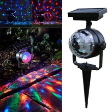 

Solar Projection Lamp Rotatable Colorful Lawn Solar Powered Light Outdoor LED Mixing Color Durable Christmas Party Lamp
