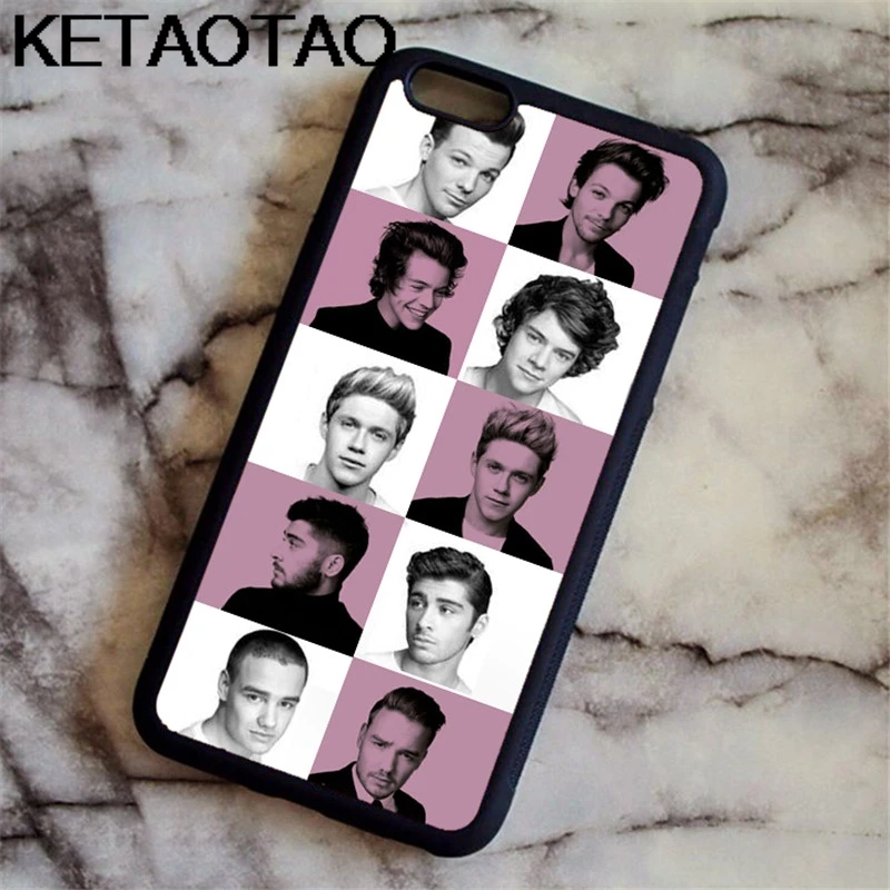 KETAOTAO One Direction Music Band Snap чехол для телефона s для iPhone 4S SE 5C 5S 6S 7 8 X Plus XR XS Max чехол из мягкого ТПУ резины силикона - Цвет: Белый