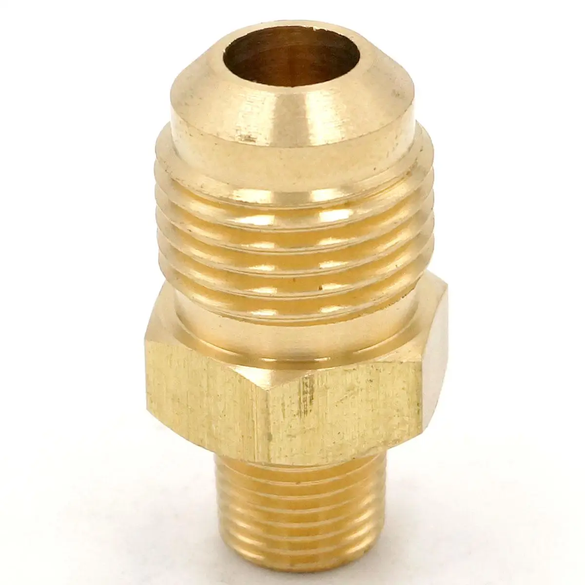 

SAE Male 5/8"-18 UNF Fit Tube OD 3/8" - 1/8" NPT Male Brass SAE 45 Degree Pipe Fitting Connectors 1000PSI