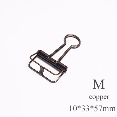 copper M Новинка, сплошной цвет, выдалбливают металлические скрепки, зажимы для заметок, букв, скрепки, канцелярские принадлежности, FOD - Цвет: copper M