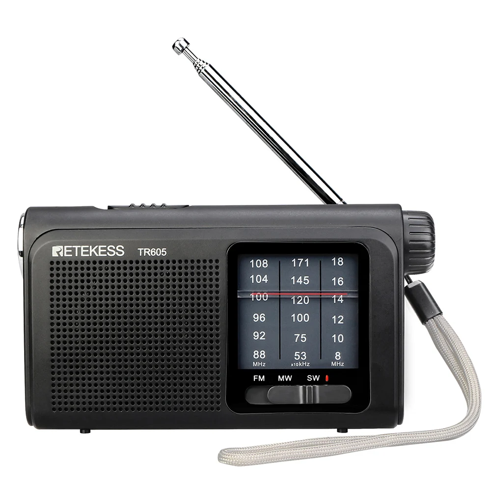 Портативный 3 диапазонный радиоприемник Retekess TR605 беспроводной приемник FM/ MW/ SW FM