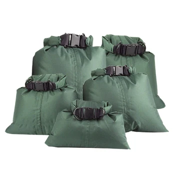 

5Pcs Waterproof Dry Bag Outdoor Swimming Kayaking Drifting Buckled Storage Sack with Adjustable Strap Hook